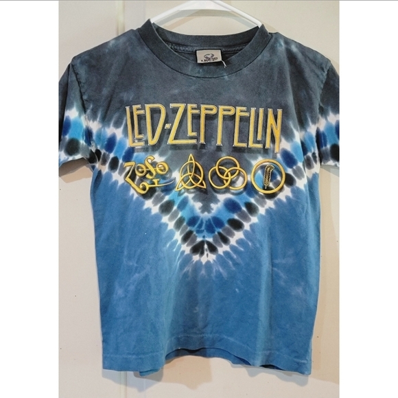 led zeppelin tie dye shirt vintage